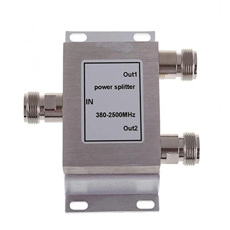 Splitter coassiale RF da 1 a 2 vie Splitter di potenza 380-2500MHz divisore di segnale N femmina 50ohm spedizione veloce