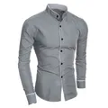 2023 camicia formale Casual di lusso da uomo camicia bianca a maniche lunghe Slim Fit camicie comode