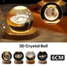 USB luminoso sfera di cristallo Nightlight 3D Planet Moon Lamp decorazione creativa Nightlight LED