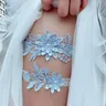 Giarrettiera elastica da sposa fiore perla giarrettiere Sexy donna anello da coscia da sposa anello