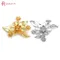 Ciondoli con ciondoli a forma di fiore 3D in ottone Color oro 18 carati gioielli di alta qualità che fanno forniture collana orecchini accessori per le donne