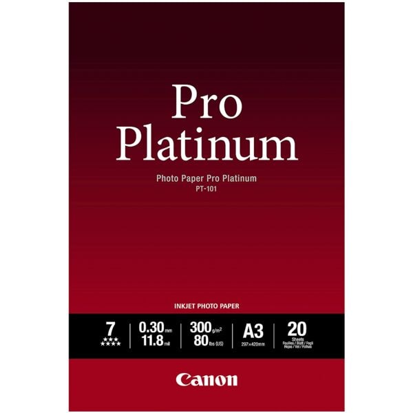 Canon Fotopapier »Pro Platinum PT-101« DIN A3 20 Blatt weiß Image