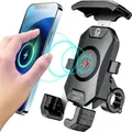 Supporto per telefono per moto impermeabile Ricarica wireless Supporto per cellulare Supporto per cellulare Specchio Caricatore USB Supporto da 360 gradi per Moto
