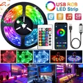 Luci di striscia a LED RGB luci al Neon USB luces luminose 5050 5V 10M lampada di controllo APP