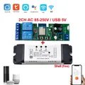 Tuya DC AC 12V 24V 32V 220V WiFi Interruttore Relè Smart Home Telecomando Wifi Modulo a impulsi Interruttore tenda motore Lavoro con Alexa