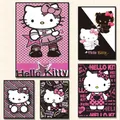 Tela opera d'arte pittura Hello Kittys Rock Poster Toys immagine decorativa stampa parete soggiorno