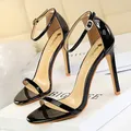 BIGTREE Scarpe Tacchi altissimi 11 cm Scarpe da donna Scarpe da donna in pelle verniciata Décolleté da donna sexy Tacchi a spillo Open Toe Scarpe da donna 2025