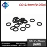 20 pz/lotto gomma nitrilica nera NBR 70A O-ring CS 2.4mm OD