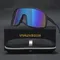 TR90 Occhiali da sole flat top Occhiali da sole Donna Uomo Montatura blu Lenti a specchio Occhiali