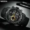 Orologio drago di lusso Orologio da uomo in oro nero Scultura Orologi al quarzo Hip Hop Orologio da