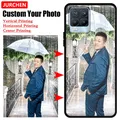Custodia in pelle di vetro siliconico con foto personalizzata per OPPO Realme 6 7 7i 8 8i 8S Pro XT X2 C11 C15 C20 C20A C21 C25 C25S C21Y C25Y 5G Borsa