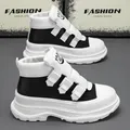 2023 Hot High top stivali moda uomo Casual Sneakers in pelle Sneakers con suola spessa scarpe grosse