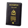 Custodia per passaporto Interpol Unisex portafoglio in pelle nera PU accessori da viaggio custodia