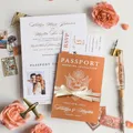 40 pz carta lamina d'oro invito carta viaggio matrimonio passaporto biglietti carta d'imbarco invito