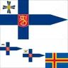 Finlandia storia finlandese e bandiera militare presidenziale 3 x5ft 90x150cm 100D Banner in