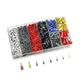 Kit di terminali per puntali per cavi assortimento da 1800 pezzi, set di strumenti per crimpare puntali Connettori isolati per pin a crimpare Terminale elettrico