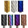 RolinStar 6.6 grande barile 4xc oro argento viola scuro blu arcobaleno oro rosa 7 punte per trapano per unghie di colore diverso fresatura