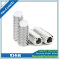 M2 M2.5 M3 M4 M5 M6 M8 M10 M12 M16 304 Acciaio inossidabile Esagono incassato Cane in nylon di plastica Punta convessa Punta del punto Grub Bullone Vite di fissaggio
