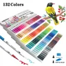 Pennarelli a doppio pennello pennarelli a 132 colori pennarello artistico pennarelli da colorare