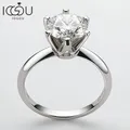 IOGOU 2023 anello di fidanzamento da donna 3 carati anello solitario Mosanite oro bianco certificato