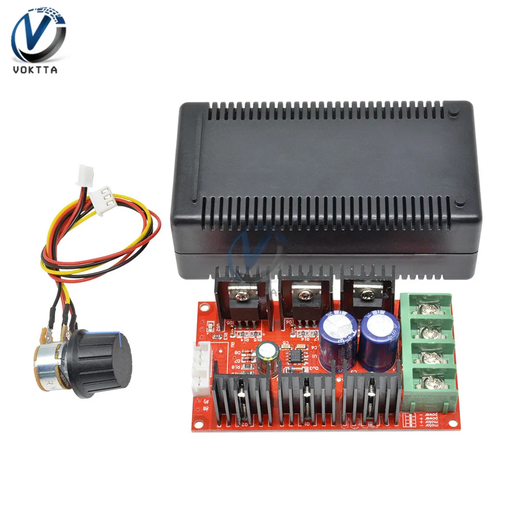 DC 10-50V 40A Regolatore di velocità del motore DC 12V 24V 48V Regolatore PWM HHO RC Controllo Motore DC Controllo di potenza regolabile con Shell