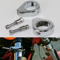 39mm 41mm 49mm Supporto per staffa per indicatore di direzione per moto Supporto per indicatore nero cromato per morsetti forcella per riposizionamento Harley