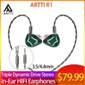 ARTTI R1 Auricolari HIFI In-Ear IEMs 3DD Auricolare cablato Triplo driver dinamico Cuffie con monitor stereo con 0,78 2 pin 3,5/4,4 mm