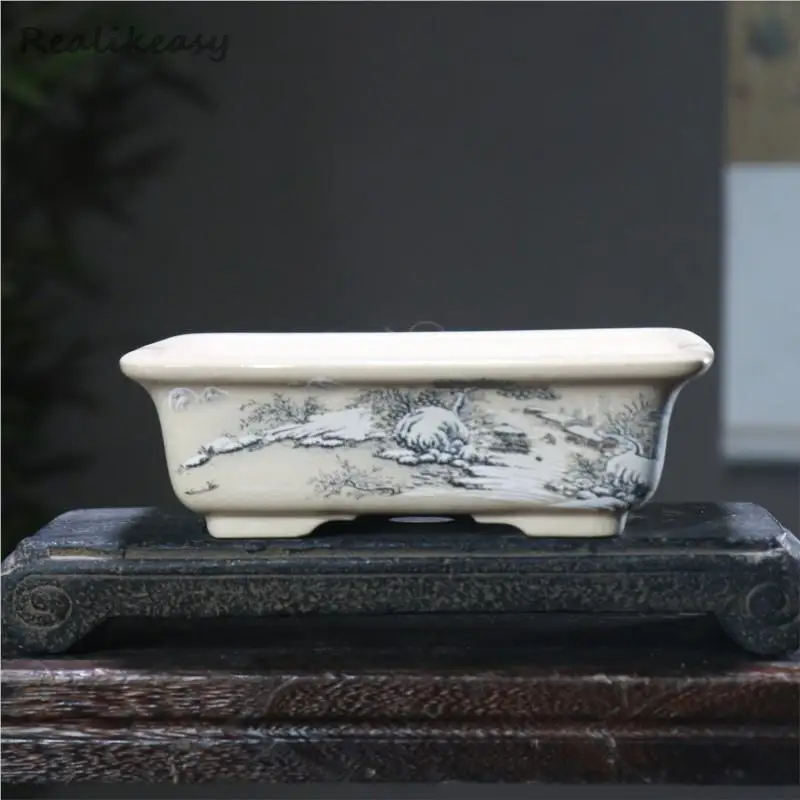 6 dimensioni viola sabbia vaso di fiori in ceramica bonsai vaso di fiori succulente fatto a mano paesaggio cinese vaso di fiori decorazioni per la casa LE302