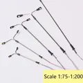 Scala 1:75-200 Lampione stradale in miniatura a doppia testa Modello 3V Luce a led Fai da te Tavolo di sabbia/Layout di scena ferroviariaHO Diorama Kit 12 Pz/lotto