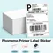 Phomemo Fanfold 4" X 6" Etichette termiche dirette Etichette di spedizione traforate bianche compatibili con le stampanti Zebra PM241 246S D520