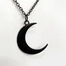 Grande collana con ciondolo a forma di mezzaluna catena vegana strega lunare pagana Wicca Goth