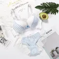 Set reggiseno economico per ragazze Set di biancheria intima push up in pizzo da donna sexy alla moda Set di biancheria intima senza fili sexy jacquard sottile e traspirante