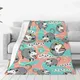 Opossum Screm Pattern Fleece Blankets Possum Animal Custom Throw Blankets for Home Hotel Sofa