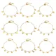 1 Piece 304 Stainless Steel Link Cable Chain Bracelets Gold Color Butterfly Snowflake Heart Charms