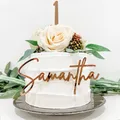 Custom Cake Topper Cake Charm Acrylic Cake Topper Wood Cake Topper Laser Cut Name Birthday Cake