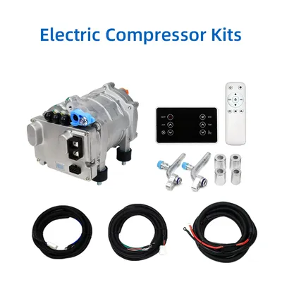 Car Electric Inverter Power Saving Compressor 12V 24V, Camper RV Truck Tractor New Energy Conversion Parking Air Conditioner