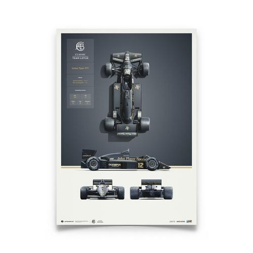 Lotus F1 Team Type 97T – Blaupause – Poster in limitierter Auflage von 1985