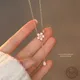 925 Sterling Silver Imitation Pearl Pink Peach Blossom Pendant Necklace for Women Girl Japanese