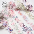 JIANWU 5/6 rotoli/set fiori romantici PET Washi Tape trasparente carino diario Scrapbooking