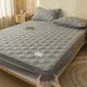 Bedding Quilted Mattress Pad Soy Fiber Fitted Sheet with Elastic Band Thicken Mattress Topper