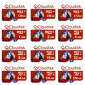 Cloudisk Memory Card 128GB 256GB U3 Parrot Motif TF Micro SD Card 64GB 32GB 16GB 8GB 4GB 2GB 1GB C10