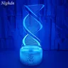 Nighdn DNA Model 3D Illusion Lamp Led Night Light con 7 colori che cambiano Nightlight lampade da