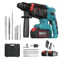 21V Brushless Cordless Rotary Electric Hammer Impact Drill Wireless Hammer Drill Perforator For