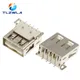 10PCS USB Type A Standard Port Female Solder Jacks Connector PCB Socket USB-A type SMT 4Pin