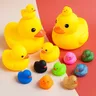 Cute Duck Baby Bath Toys Squeeze Animal Rubber Toy BB Duck Bathing Water Toy Race Squeaky Rubber