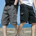 Summer Cargo Shorts Men Camouflage Buttons Loose Casual Multi-Pocket Baggy Shorts Streetwear Hip Hop