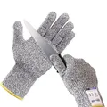 Anti Cut Proof Gloves Hot Sale GMG Grey Black HPPE EN388 ANSI Anti Cut Level 5 Safety Work Gloves