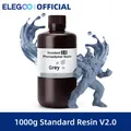 ELEGOO Standard 2.0 3D Printer Resin 1000g Grey Plant-Based Resin Rapid Precise Printing Low Odor