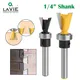 LAVIE 1pc 1/4 Shank Dovetail Joint Router Bit Set with Bearing Woodworking Engraving Bit Milling