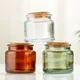 Brown Candle Cup Aromatherapy Glass Jar Transparent Handmade DIY Candle Holder Empty Bottle